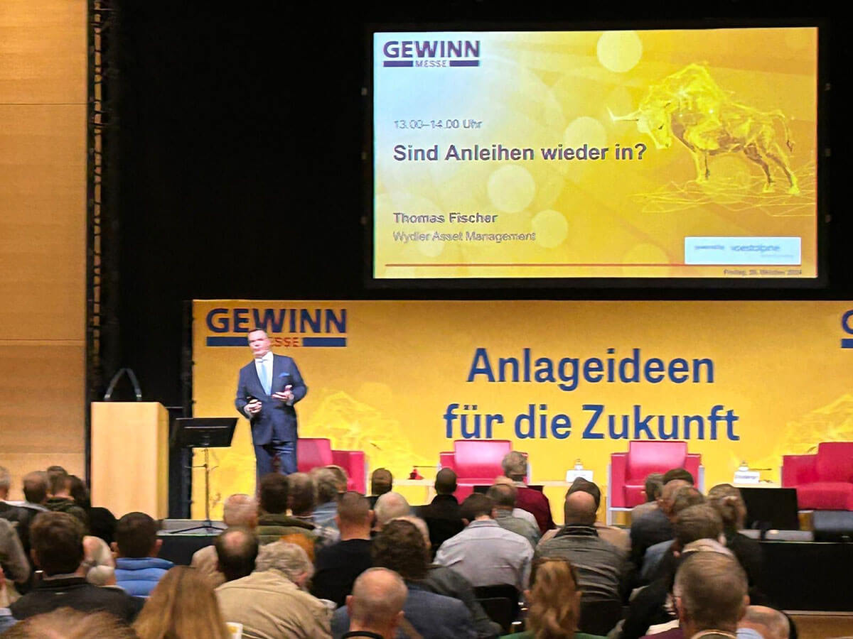 Wydler Asset Managerment - Thomas Fischer auf der Bühne Wydler Asset Managerment - Thomas Fischer auf der Bühne